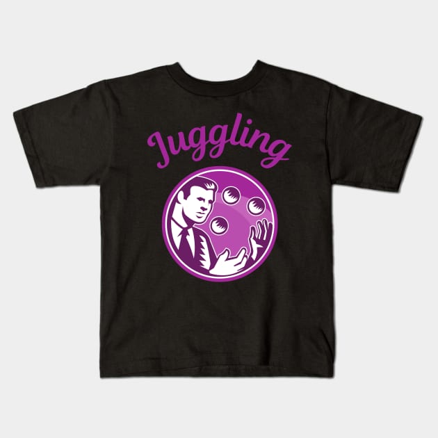 Juggling - Jonglage Ball Jonglieren Kids T-Shirt by Maggini Art